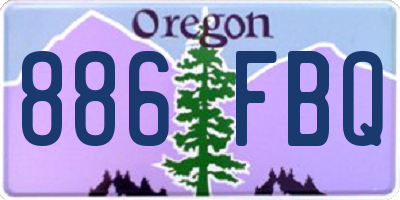 OR license plate 886FBQ