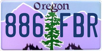 OR license plate 886FBR