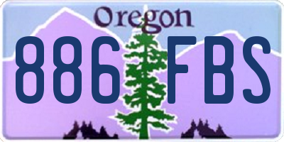 OR license plate 886FBS
