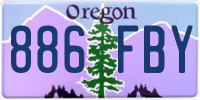 OR license plate 886FBY