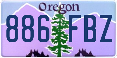 OR license plate 886FBZ