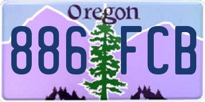 OR license plate 886FCB