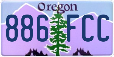 OR license plate 886FCC