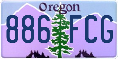 OR license plate 886FCG