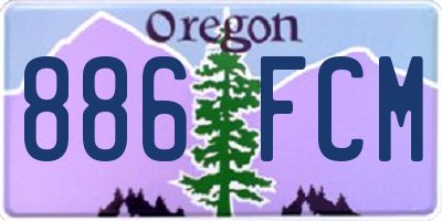 OR license plate 886FCM