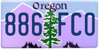 OR license plate 886FCO