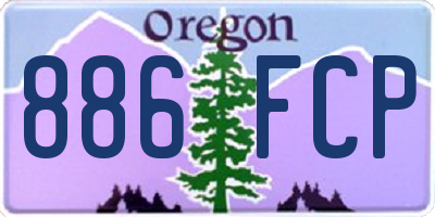 OR license plate 886FCP