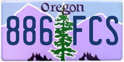 OR license plate 886FCS