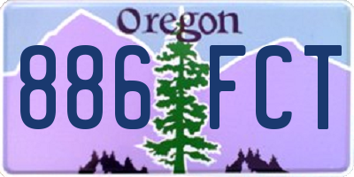 OR license plate 886FCT
