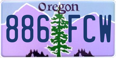 OR license plate 886FCW