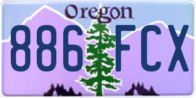 OR license plate 886FCX