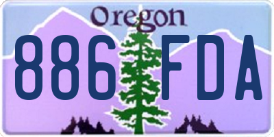 OR license plate 886FDA