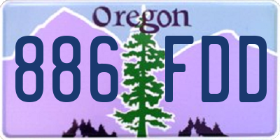 OR license plate 886FDD