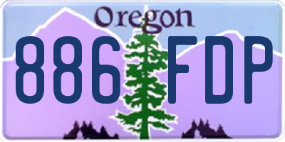 OR license plate 886FDP