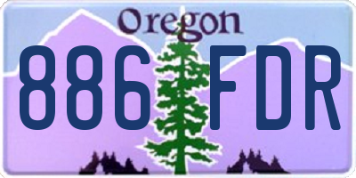 OR license plate 886FDR