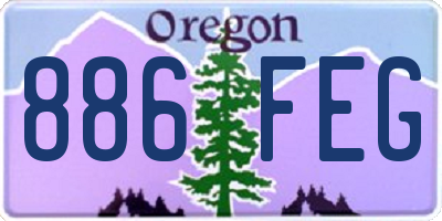 OR license plate 886FEG
