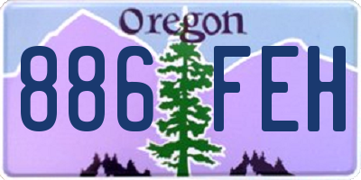 OR license plate 886FEH