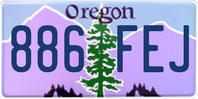 OR license plate 886FEJ