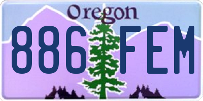 OR license plate 886FEM