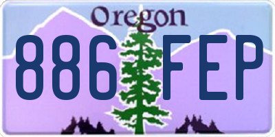 OR license plate 886FEP