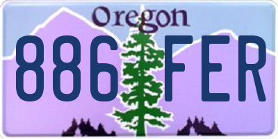 OR license plate 886FER