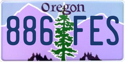 OR license plate 886FES