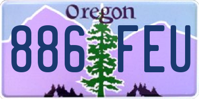 OR license plate 886FEU