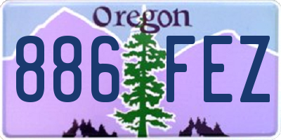 OR license plate 886FEZ