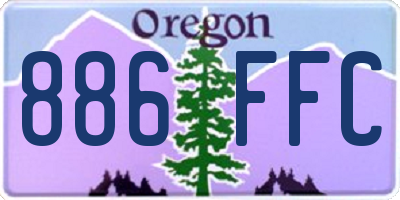 OR license plate 886FFC