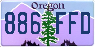 OR license plate 886FFD