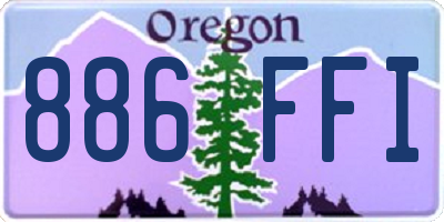 OR license plate 886FFI