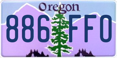 OR license plate 886FFO