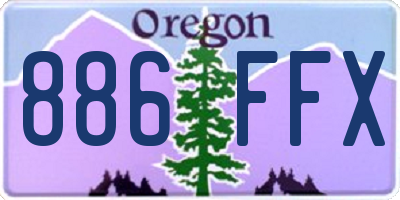 OR license plate 886FFX