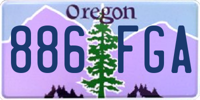 OR license plate 886FGA