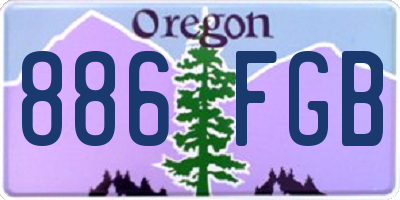 OR license plate 886FGB