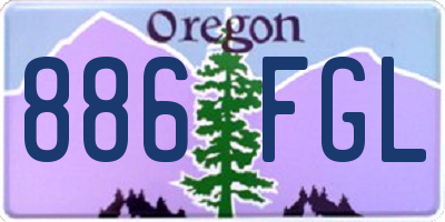 OR license plate 886FGL