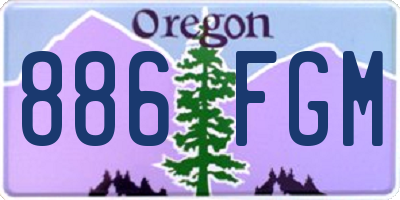OR license plate 886FGM
