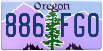 OR license plate 886FGO