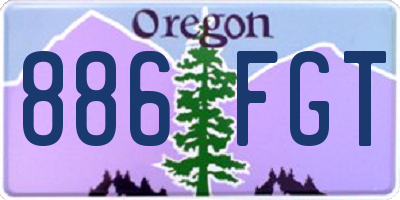 OR license plate 886FGT