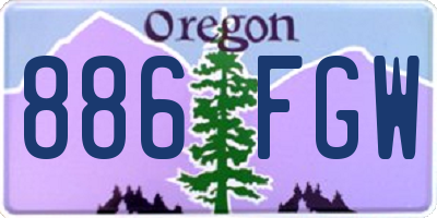 OR license plate 886FGW