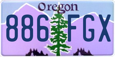 OR license plate 886FGX