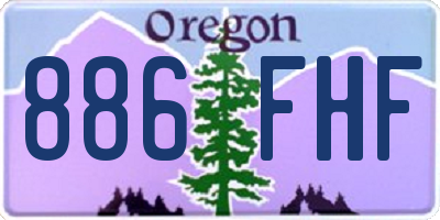 OR license plate 886FHF