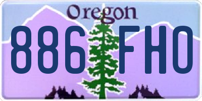OR license plate 886FHO