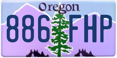 OR license plate 886FHP