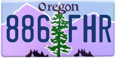 OR license plate 886FHR