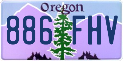 OR license plate 886FHV