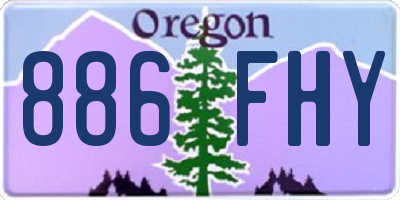 OR license plate 886FHY