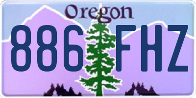 OR license plate 886FHZ