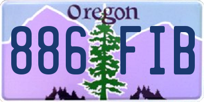 OR license plate 886FIB