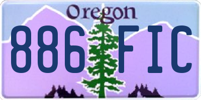 OR license plate 886FIC